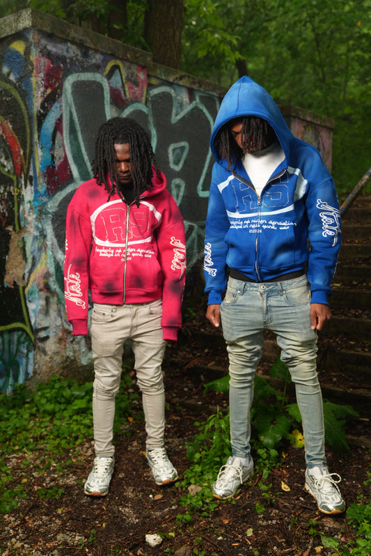 “Sensational State” Blue Zip-Up