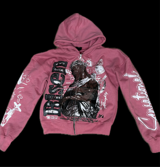 “Risen Savior” PINK ZIP-UP