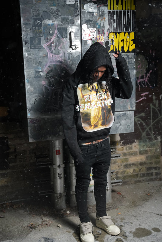 “CHRISTIAN NAVY” BLACK HOODIE