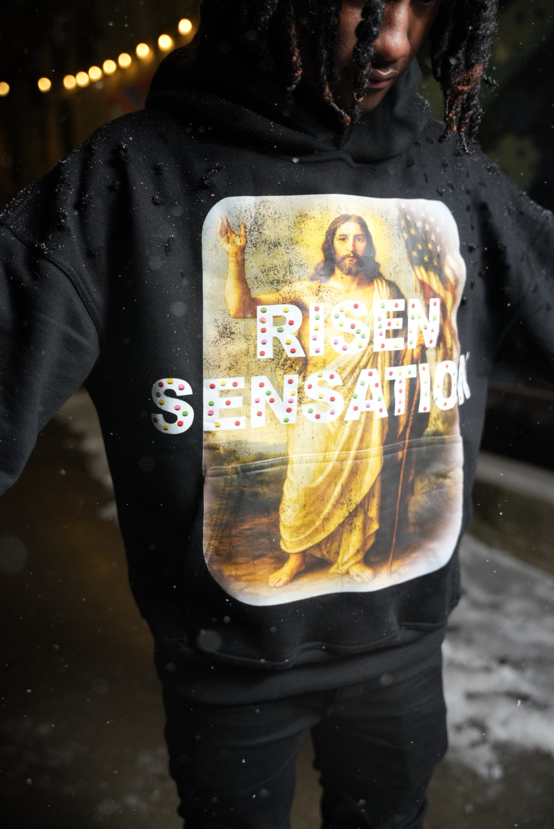 “CHRISTIAN NAVY” BLACK HOODIE