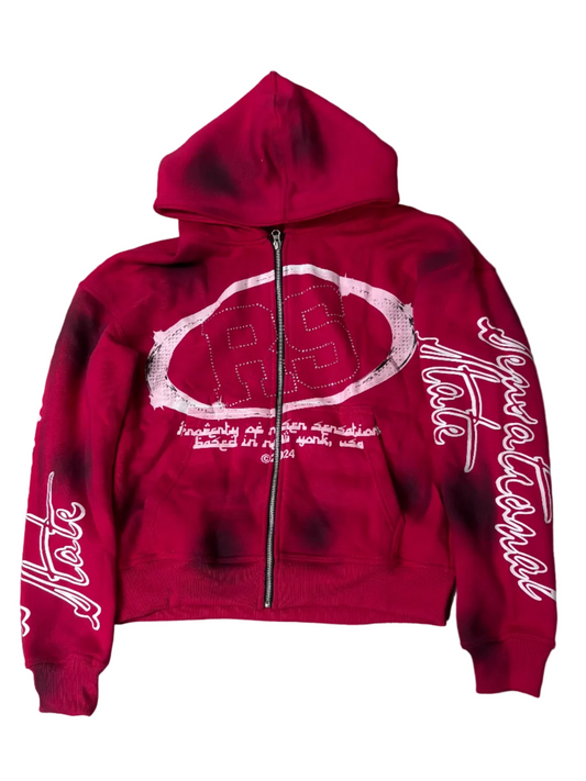 “Sensational State” Pink Zip-Up