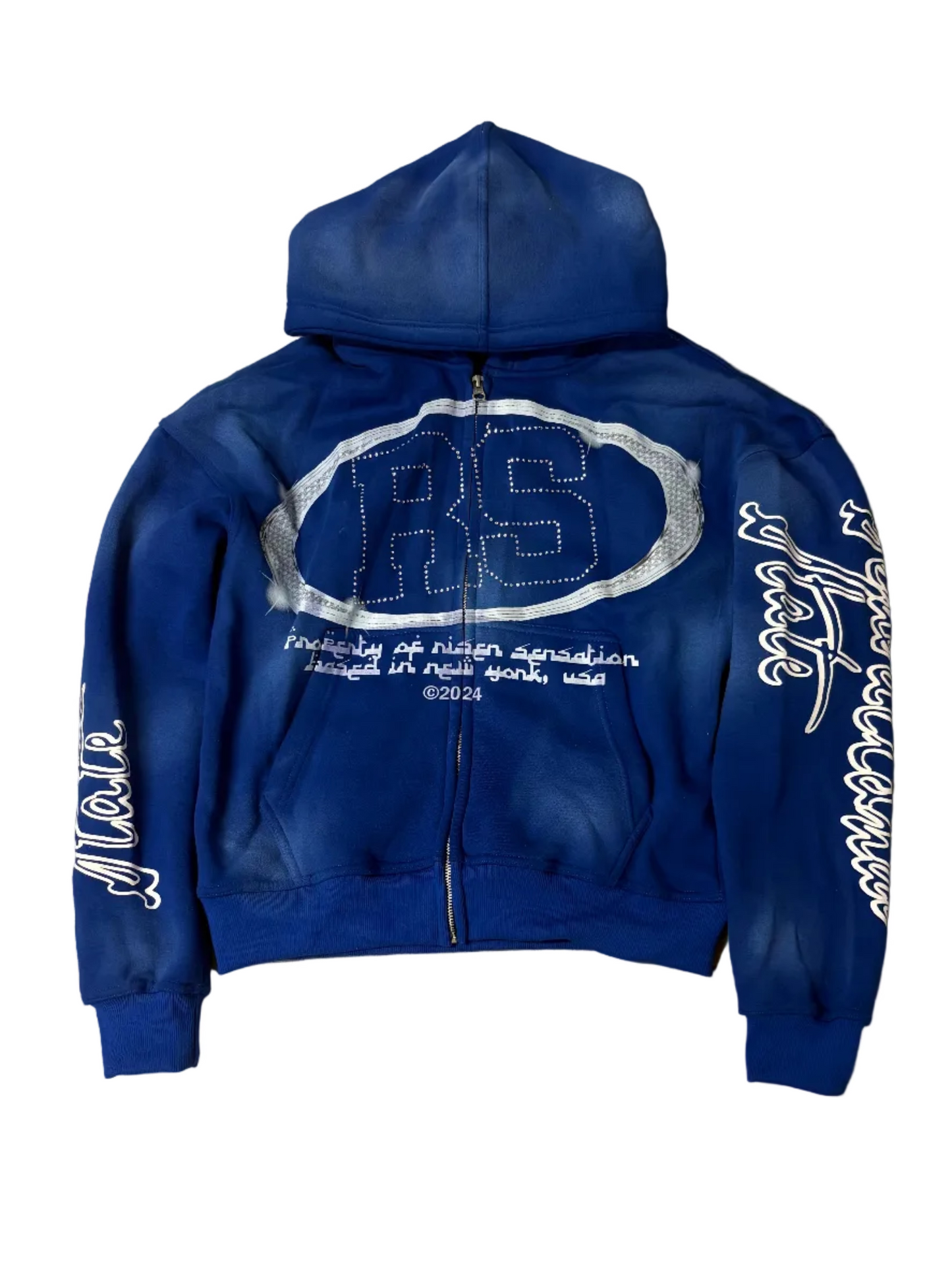 “Sensational State” Blue Zip-Up
