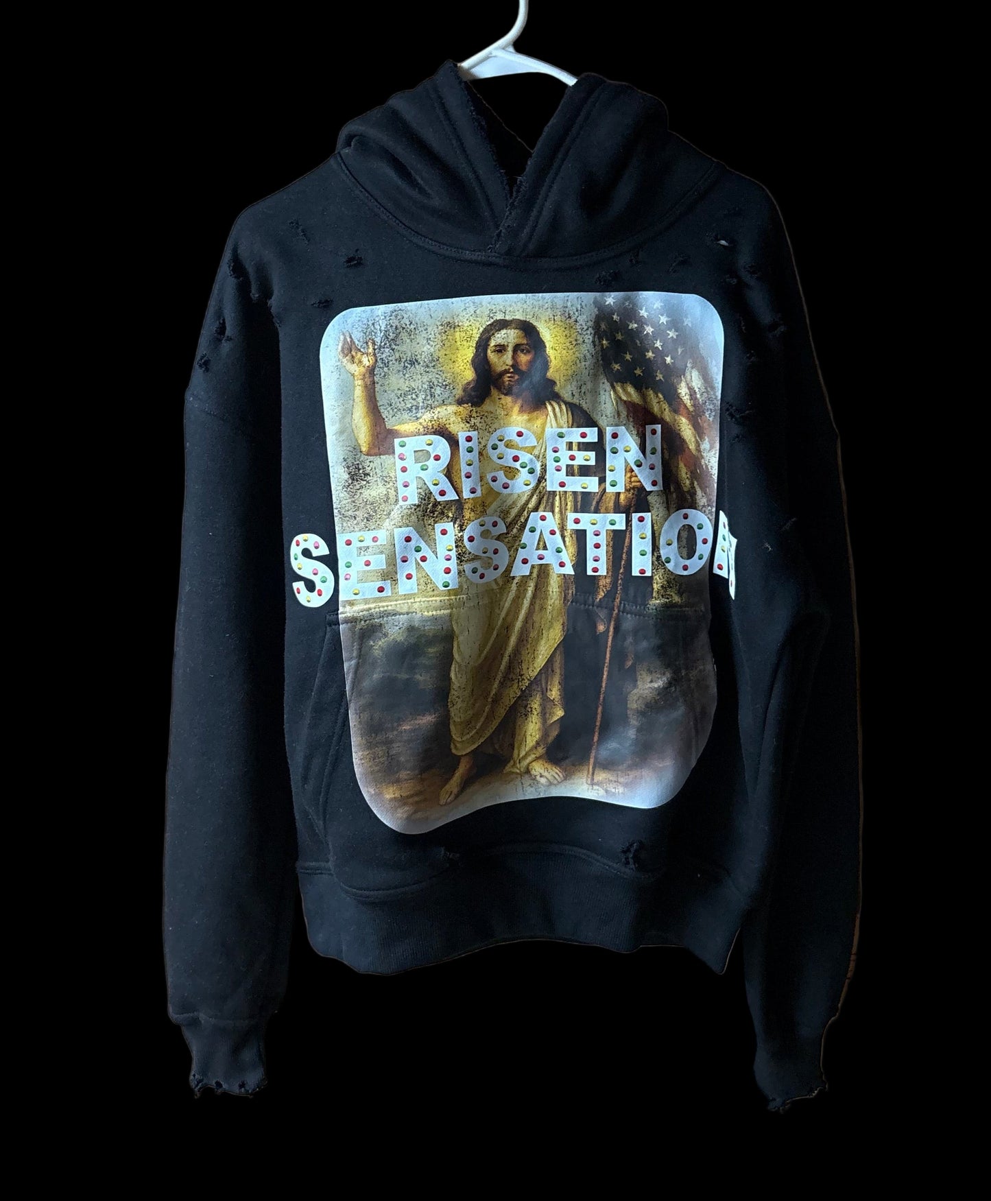 “CHRISTIAN NAVY” BLACK HOODIE