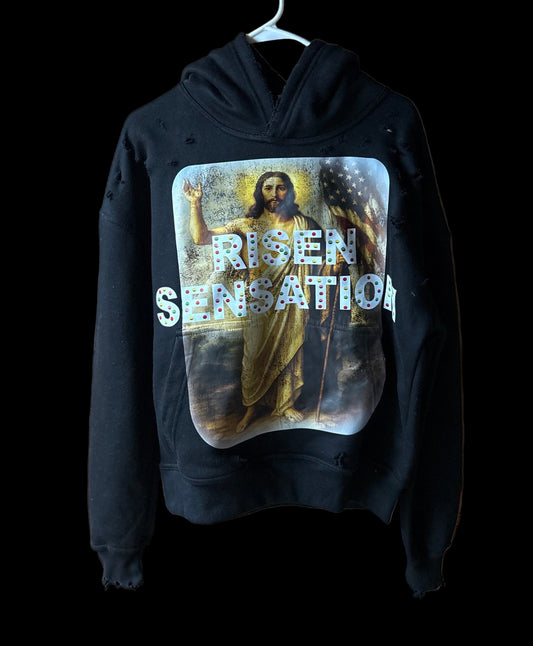 “CHRISTIAN NAVY” BLACK HOODIE